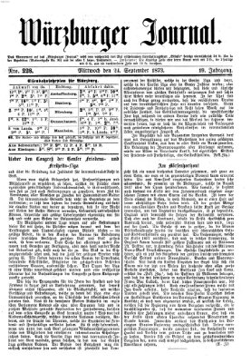 Würzburger Journal Mittwoch 24. September 1873