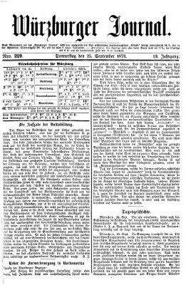 Würzburger Journal Donnerstag 25. September 1873