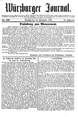 Würzburger Journal Dienstag 30. September 1873