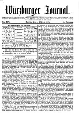 Würzburger Journal Samstag 4. Oktober 1873