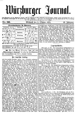 Würzburger Journal Mittwoch 8. Oktober 1873