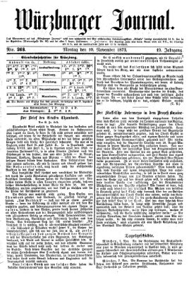 Würzburger Journal Montag 10. November 1873