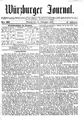 Würzburger Journal Montag 24. November 1873