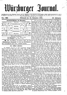 Würzburger Journal Mittwoch 26. November 1873