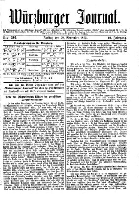 Würzburger Journal Freitag 28. November 1873