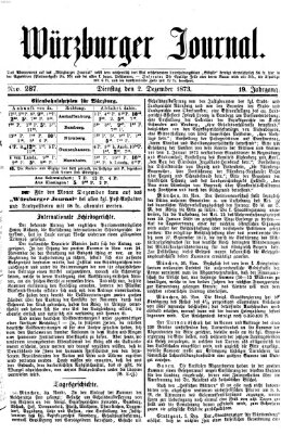 Würzburger Journal Dienstag 2. Dezember 1873