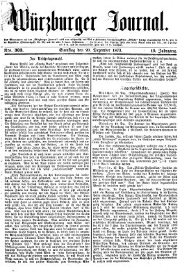 Würzburger Journal Samstag 20. Dezember 1873