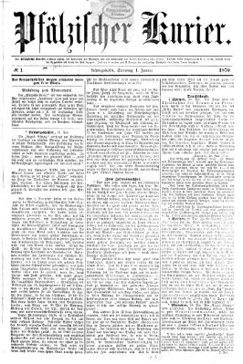 Pfälzischer Kurier Samstag 1. Januar 1870