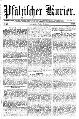 Pfälzischer Kurier Freitag 21. Januar 1870