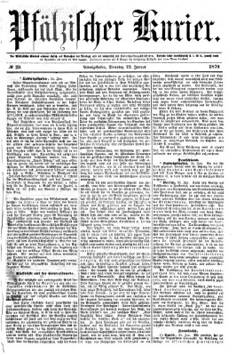 Pfälzischer Kurier Dienstag 25. Januar 1870