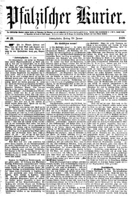 Pfälzischer Kurier Freitag 28. Januar 1870