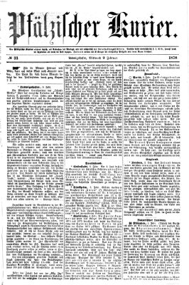 Pfälzischer Kurier Mittwoch 9. Februar 1870