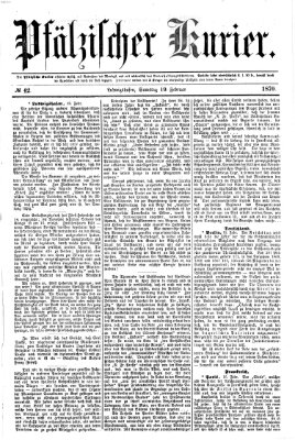 Pfälzischer Kurier Samstag 19. Februar 1870