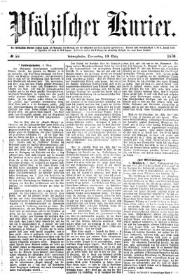 Pfälzischer Kurier Donnerstag 10. März 1870