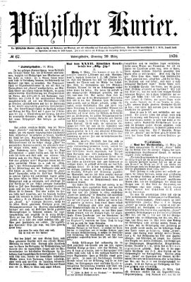 Pfälzischer Kurier Sonntag 20. März 1870