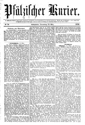 Pfälzischer Kurier Donnerstag 24. März 1870