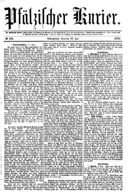 Pfälzischer Kurier Sonntag 12. Juni 1870