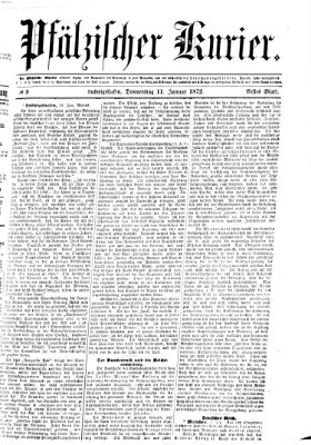 Pfälzischer Kurier Donnerstag 11. Januar 1872