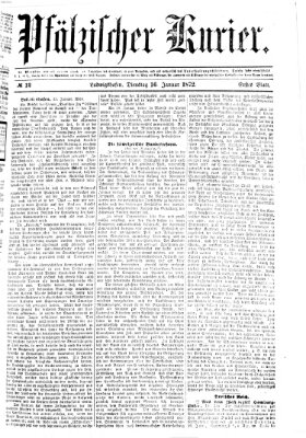 Pfälzischer Kurier Dienstag 16. Januar 1872