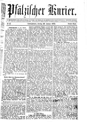 Pfälzischer Kurier Freitag 26. Januar 1872