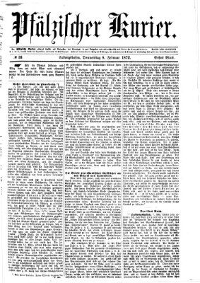 Pfälzischer Kurier Donnerstag 8. Februar 1872