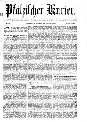 Pfälzischer Kurier Samstag 10. Februar 1872