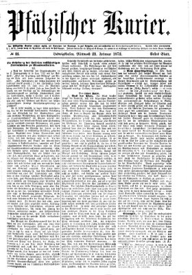 Pfälzischer Kurier Mittwoch 21. Februar 1872