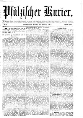 Pfälzischer Kurier Montag 26. Februar 1872