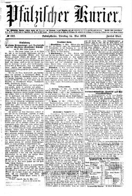 Pfälzischer Kurier Dienstag 14. Mai 1872