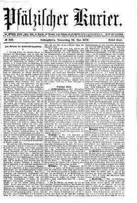 Pfälzischer Kurier Donnerstag 23. Mai 1872