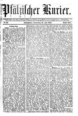 Pfälzischer Kurier Donnerstag 25. Juli 1872