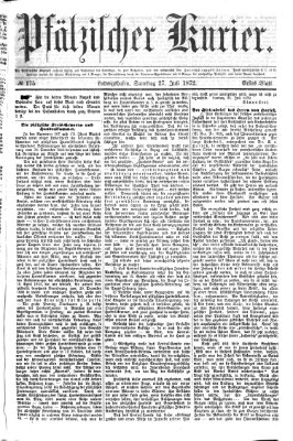 Pfälzischer Kurier Samstag 27. Juli 1872