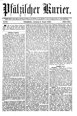 Pfälzischer Kurier Samstag 3. August 1872