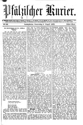 Pfälzischer Kurier Donnerstag 8. August 1872