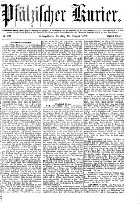 Pfälzischer Kurier Dienstag 13. August 1872