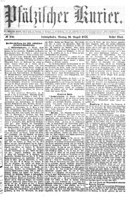 Pfälzischer Kurier Montag 26. August 1872