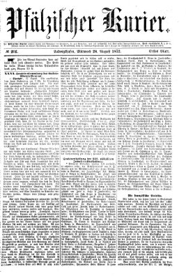 Pfälzischer Kurier Mittwoch 28. August 1872