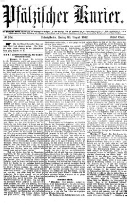 Pfälzischer Kurier Freitag 30. August 1872