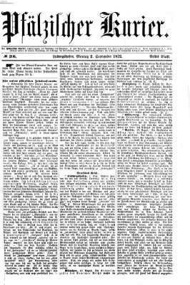 Pfälzischer Kurier Montag 2. September 1872