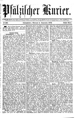 Pfälzischer Kurier Mittwoch 4. September 1872