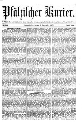 Pfälzischer Kurier Freitag 6. September 1872