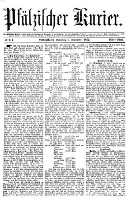 Pfälzischer Kurier Samstag 7. September 1872