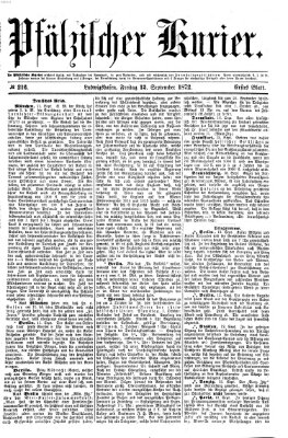 Pfälzischer Kurier Freitag 13. September 1872