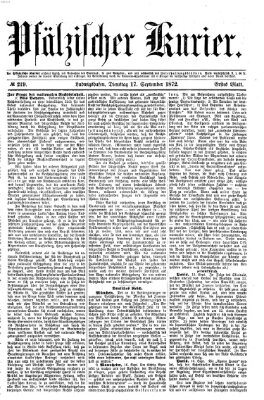 Pfälzischer Kurier Dienstag 17. September 1872