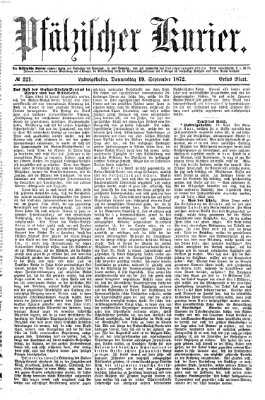 Pfälzischer Kurier Donnerstag 19. September 1872