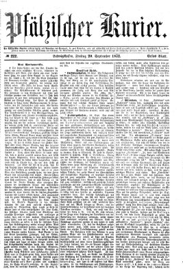 Pfälzischer Kurier Freitag 20. September 1872