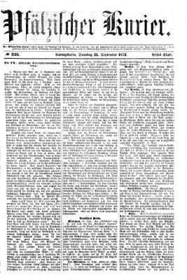 Pfälzischer Kurier Dienstag 24. September 1872