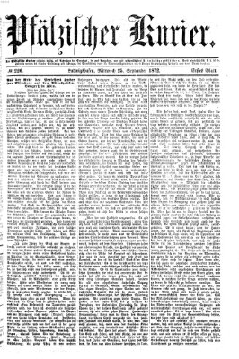 Pfälzischer Kurier Mittwoch 25. September 1872