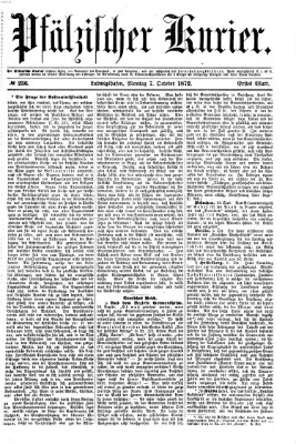 Pfälzischer Kurier Montag 7. Oktober 1872