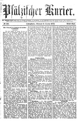 Pfälzischer Kurier Mittwoch 9. Oktober 1872